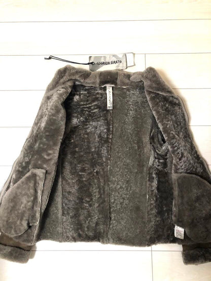 Giorgio Brat Mouton Hooded Jacket Size S #QYFG9K