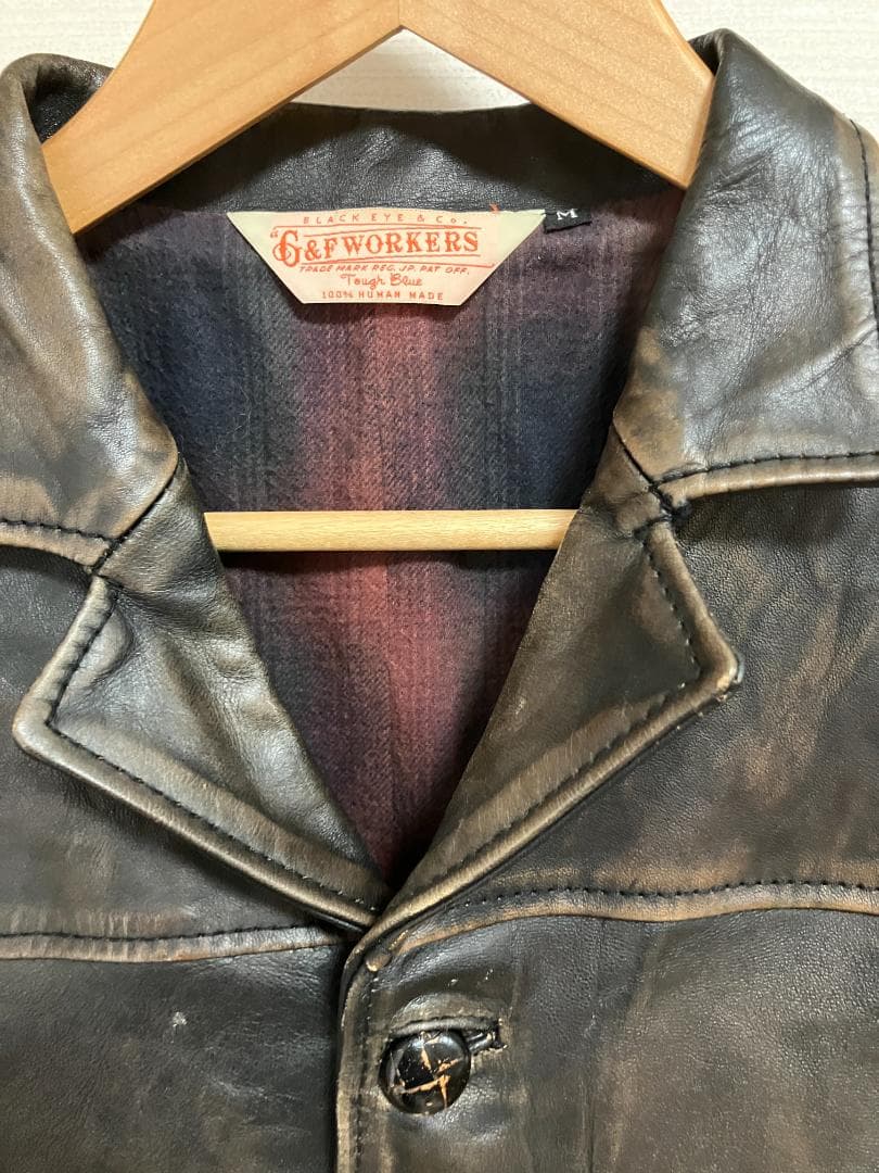G&F Wolfman Jack Horse Leather Car Coat #QYI0S9