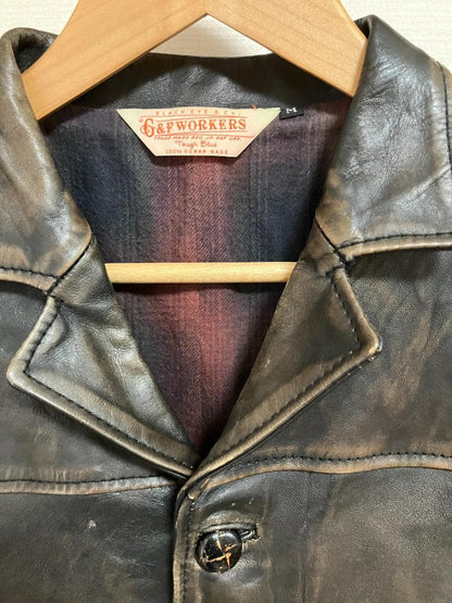 G&F Wolfman Jack Horse Leather Car Coat #QYI0S9