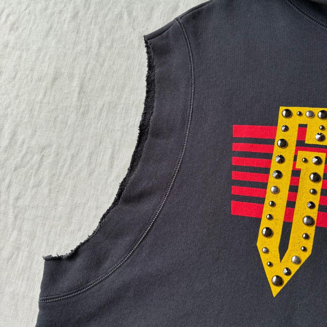 GUCCI COTTON JERSEY SLEEVELESS HOODIE L #QYGXY5