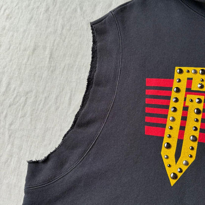 GUCCI COTTON JERSEY SLEEVELESS HOODIE L #QYGXY5