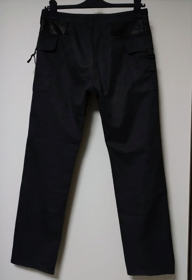 LOUIS VUITTON Leather Cargo Pants Black Size 38 #QY1AZ8