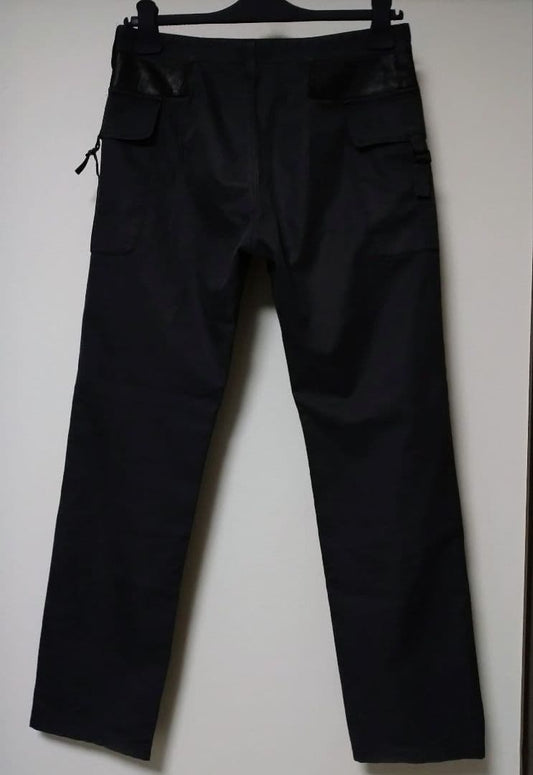 LOUIS VUITTON Leather Cargo Pants Black Size 38 #QY1AZ8