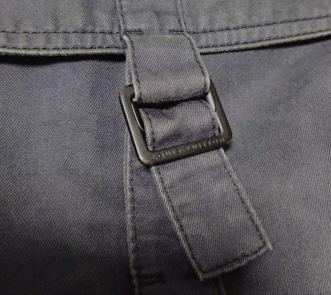 LOUIS VUITTON Leather Cargo Pants Black Size 38 #QY1AZ8