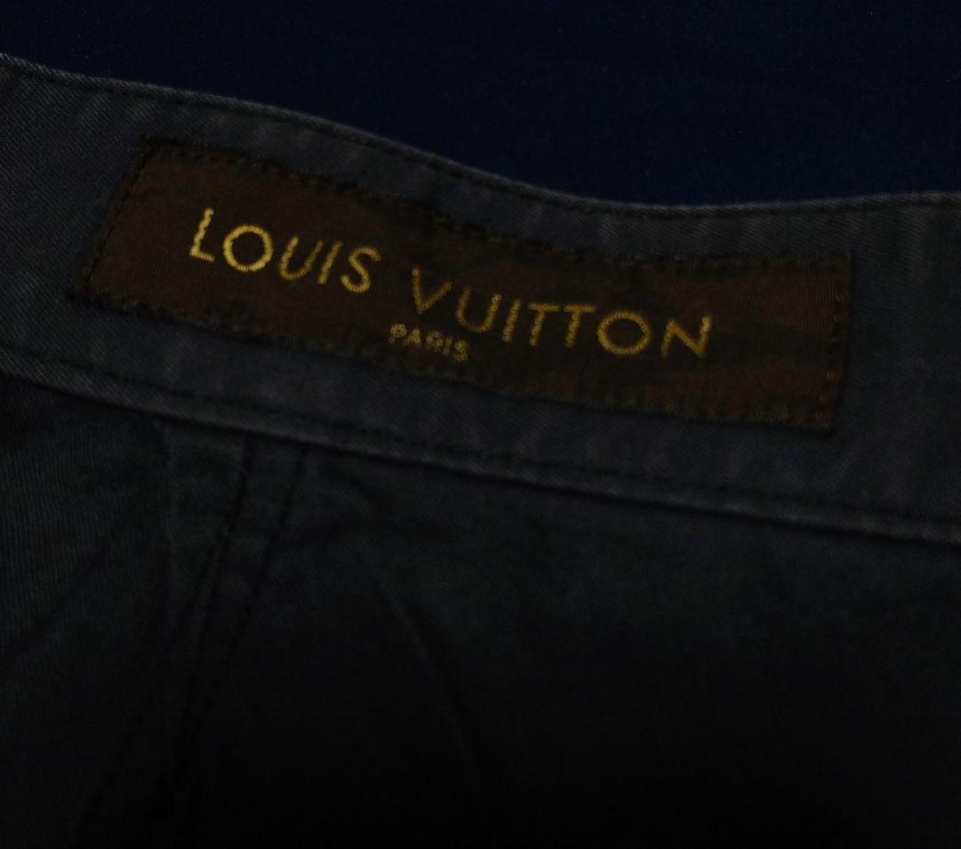 LOUIS VUITTON Leather Cargo Pants Black Size 38 #QY1AZ8