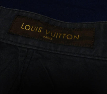 LOUIS VUITTON Leather Cargo Pants Black Size 38 #QY1AZ8