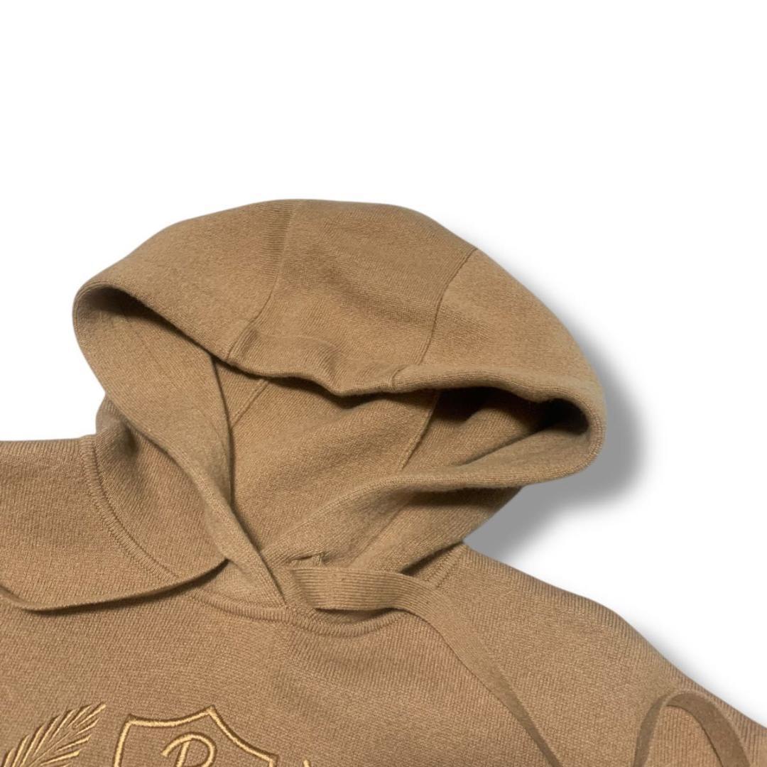 Current Burberry cashmere embroidered hoodie in camel with tags #QYET1X