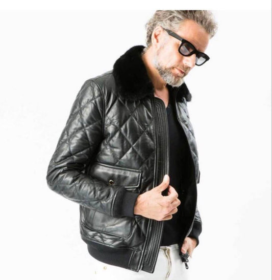 421PIU1UGUALE3 Lambskin Quilted Down Jacket #QYDASS