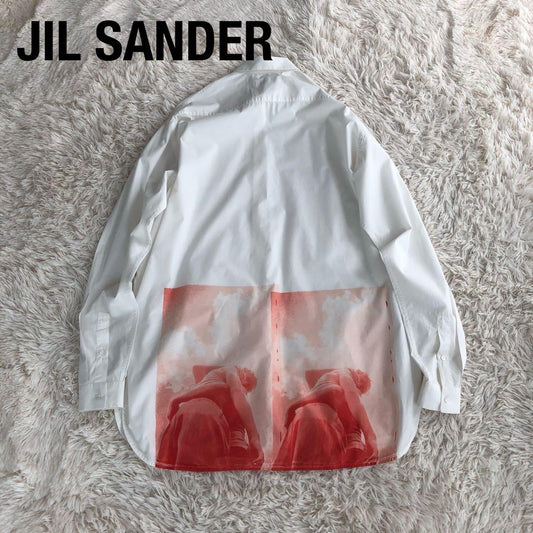 JIL SANDER Oversized Long Shirt in White #QY8DAI