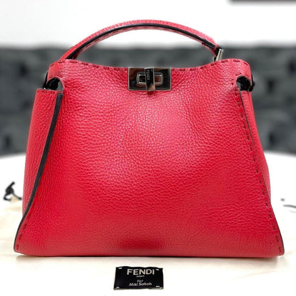 Fendi Peekaboo Essentially Red Cuoio Roma 2020 #QYFP87