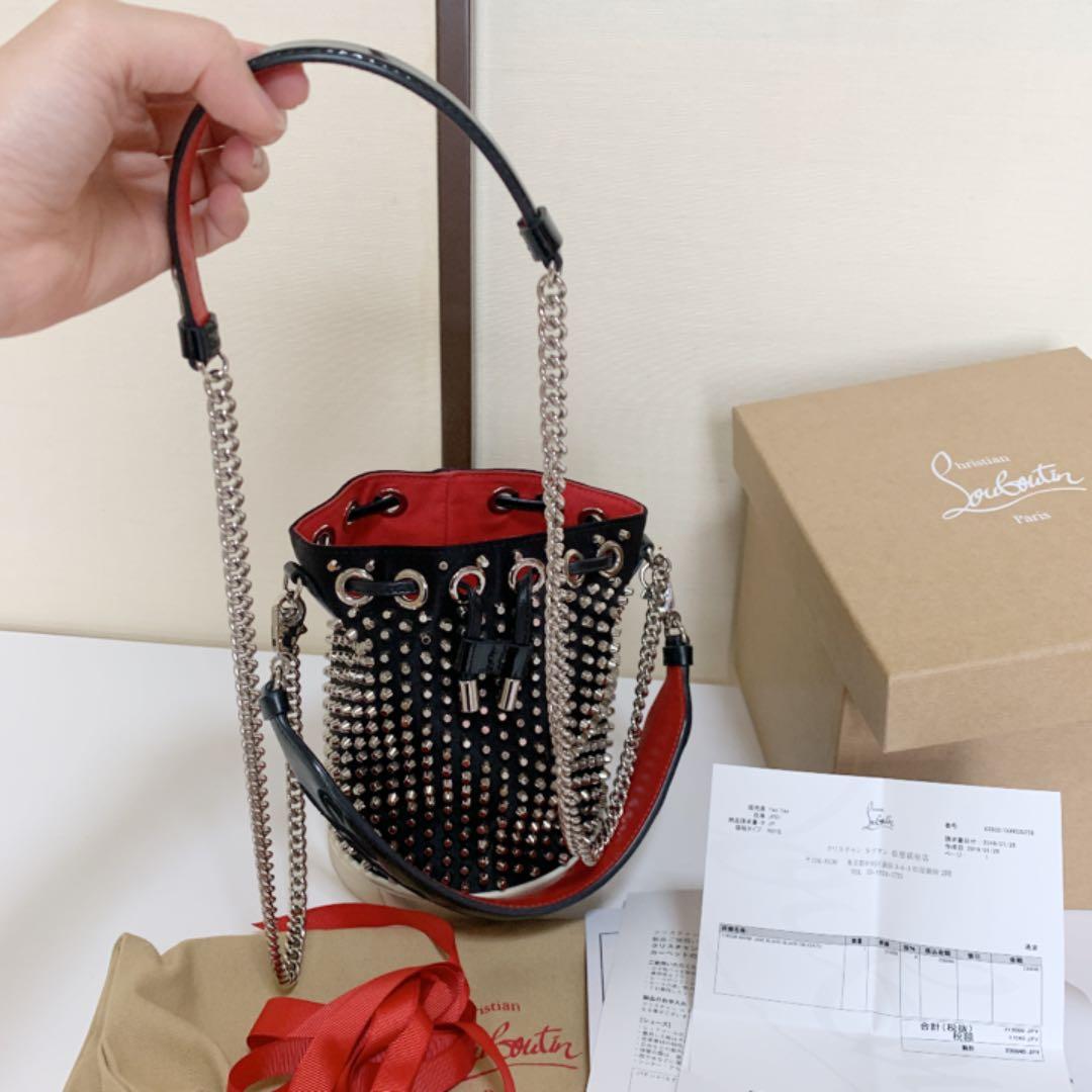 Christian Louboutin Studded Bucket Bag Chain Strap 2-Way #QYB7OO