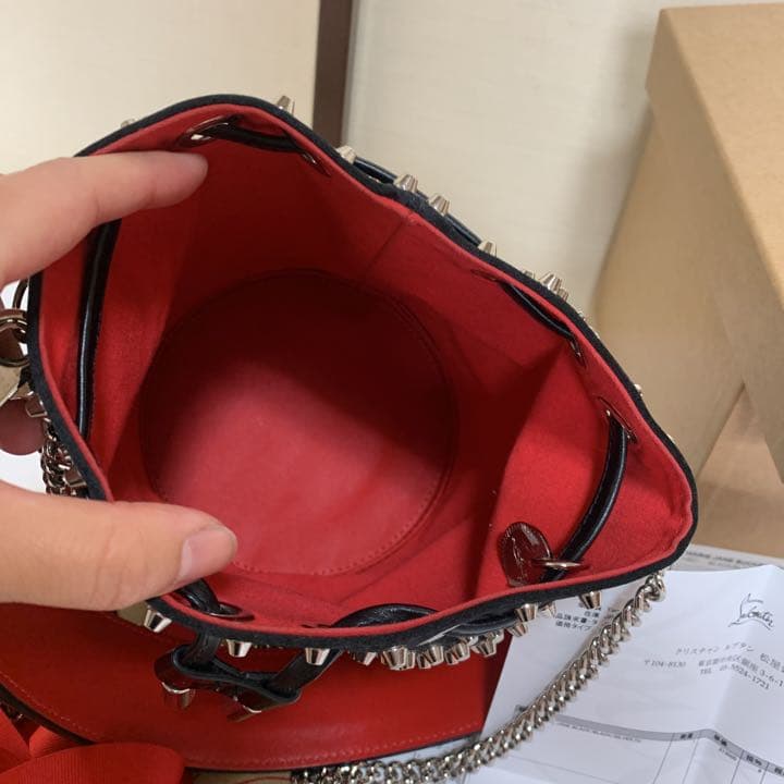 Christian Louboutin Studded Bucket Bag Chain Strap 2-Way #QYB7OO