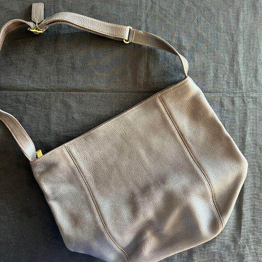 COACH Brown Leather Shoulder Bag (Old Coach) #QY1QAR