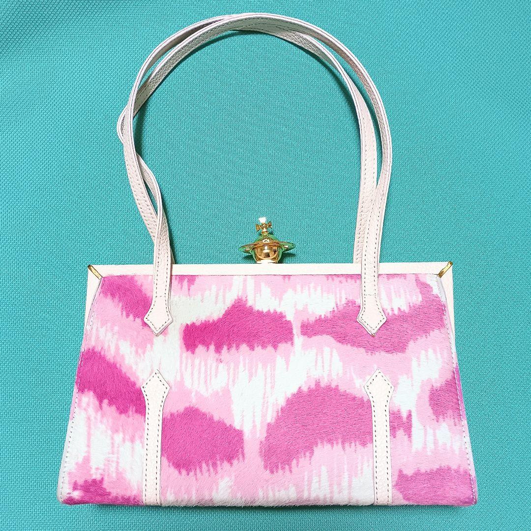 Vivienne Westwood Haircalf Leather Handbag with Original Box #QY9O5K