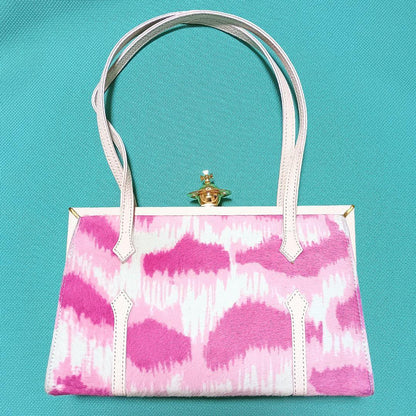 Vivienne Westwood Haircalf Leather Handbag with Original Box #QY9O5K
