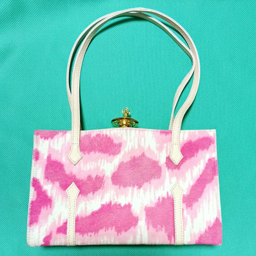 Vivienne Westwood Haircalf Leather Handbag with Original Box #QY9O5K