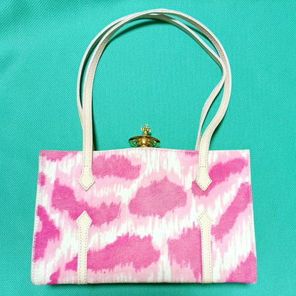 Vivienne Westwood Haircalf Leather Handbag with Original Box #QY9O5K