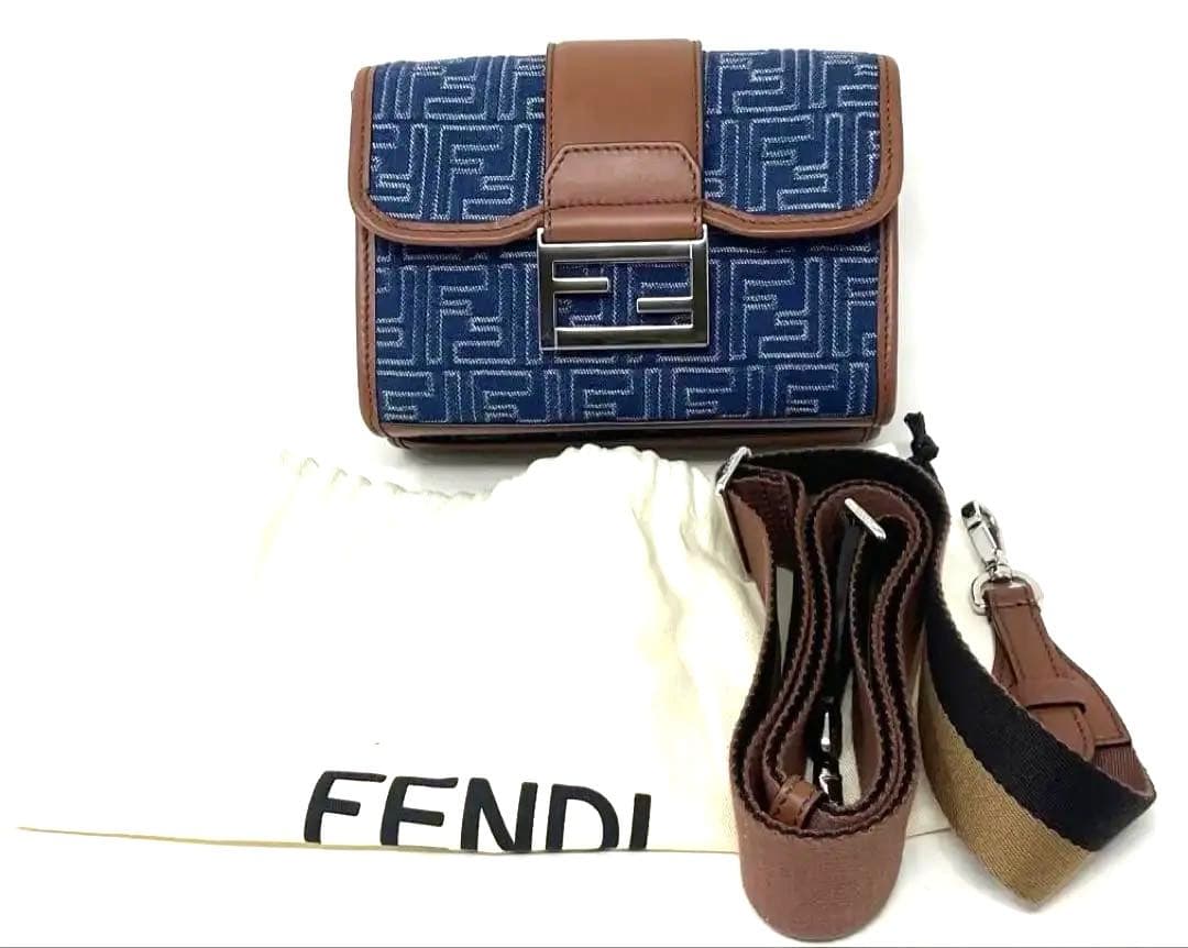 FENDI Double Bucket Denim Current Model #QY0UVS