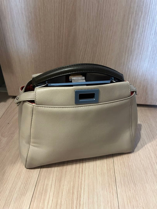 FENDI beige handbag Peekaboo #QYETTC