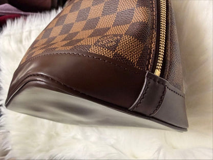 Louis Vuitton Damier Canvas Handbag Brown France #QYGQL1