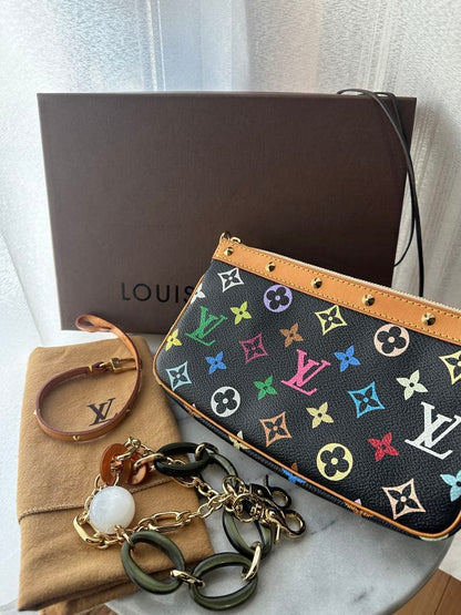LOUIS VUITTON Multicolor Pochette Accessoires Noir #PGHU6D