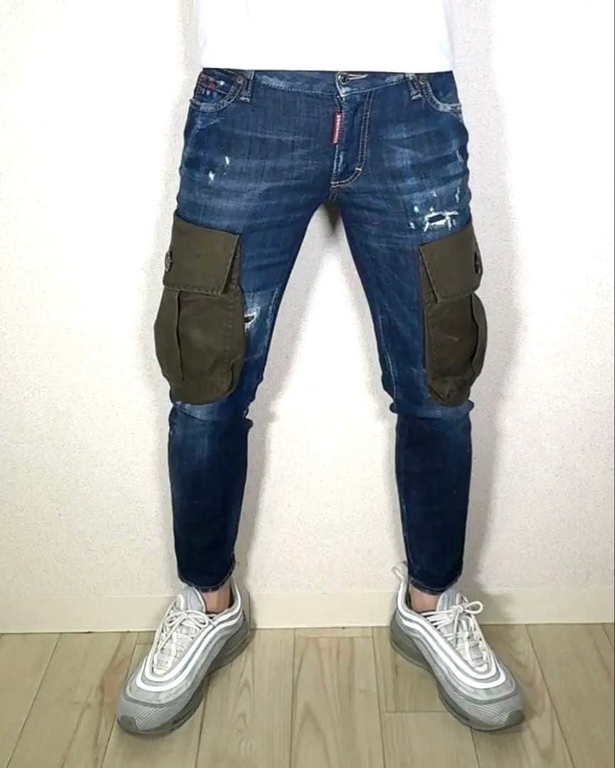 DSQUARED2 Military Pocket Skinny Denim, Size 36 #QO9VU8