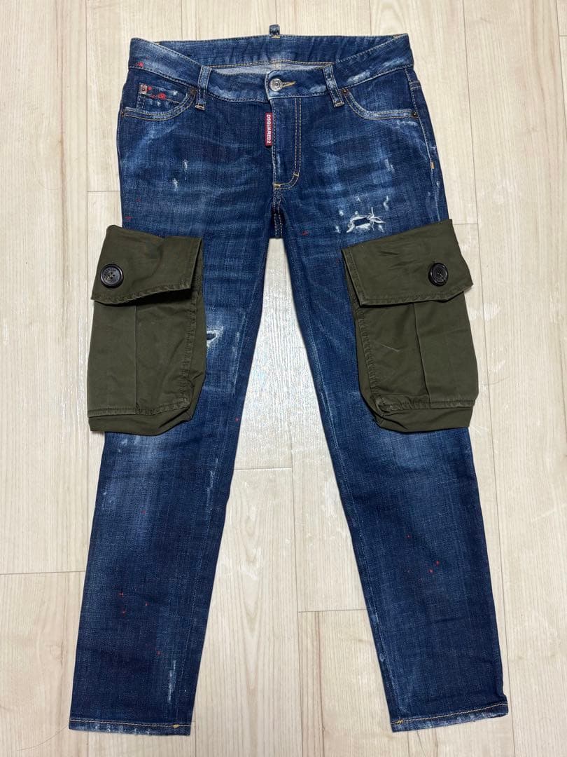DSQUARED2 Military Pocket Skinny Denim, Size 36 #QO9VU8