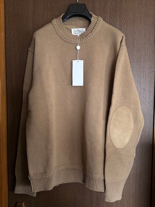 XL61% of Maison Margiela elbow patch knit crew sweater #QYGJFK