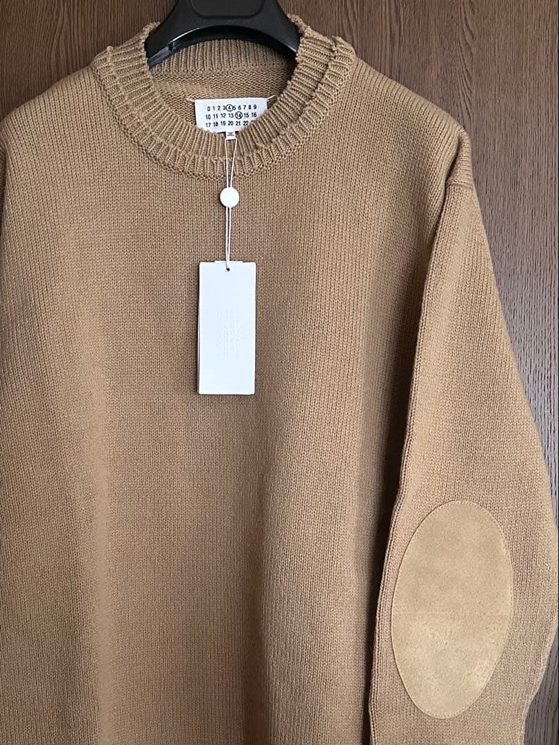 XL61% of Maison Margiela elbow patch knit crew sweater #QYGJFK
