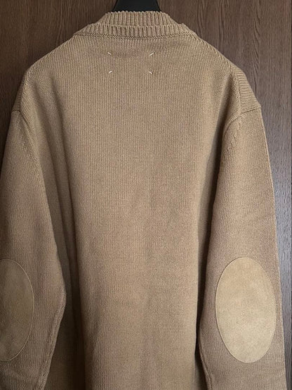 XL61% of Maison Margiela elbow patch knit crew sweater #QYGJFK