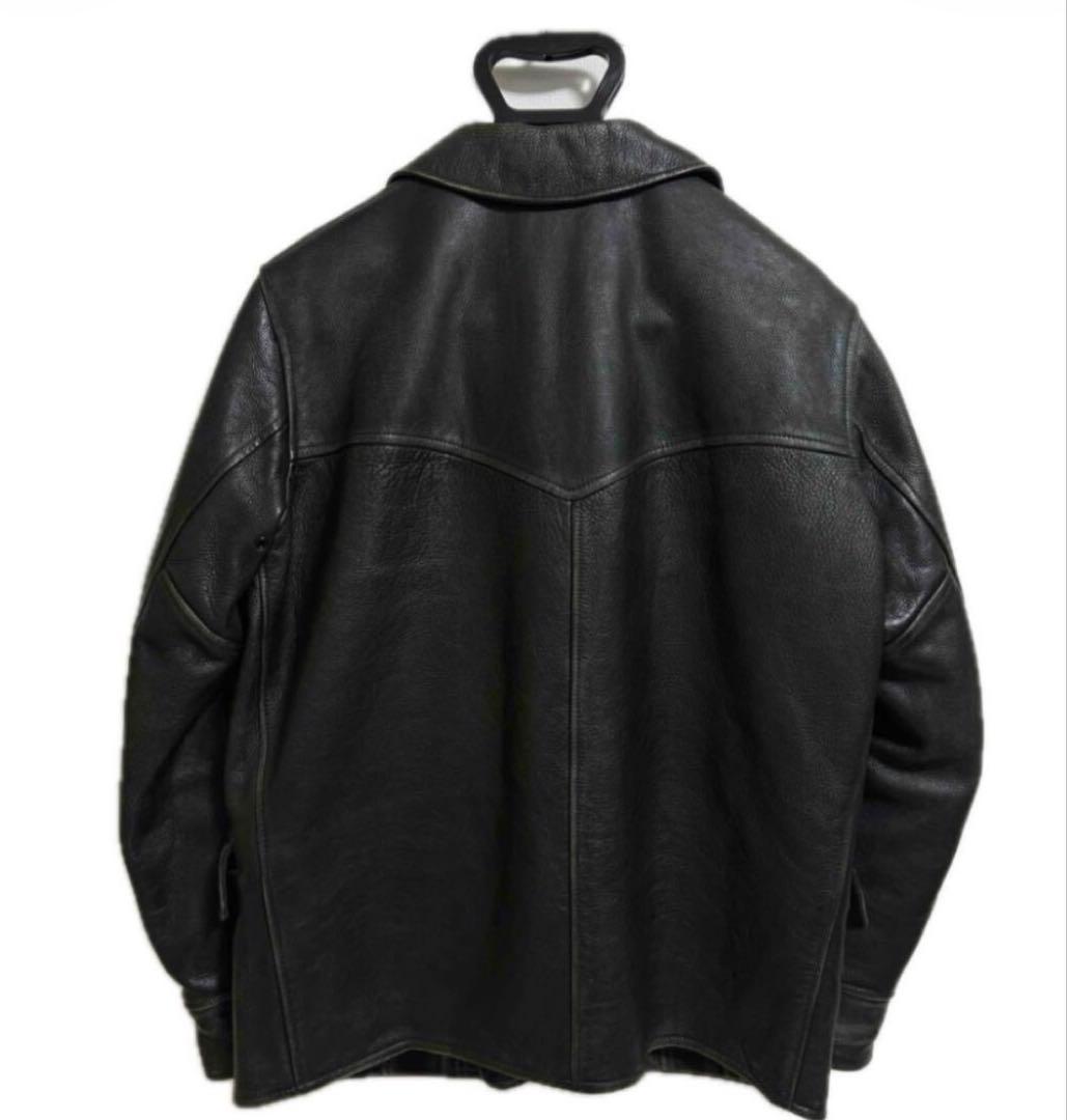 RRL HENDERSON COAT Leather Car Coat Jacket S #QY1XO5