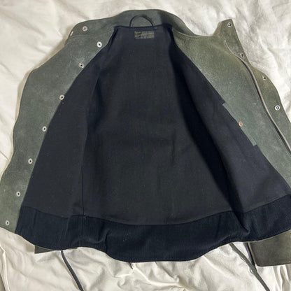 Far Eastern Enthusias Dark Green Suede Rider's Jacket #QYF8C1