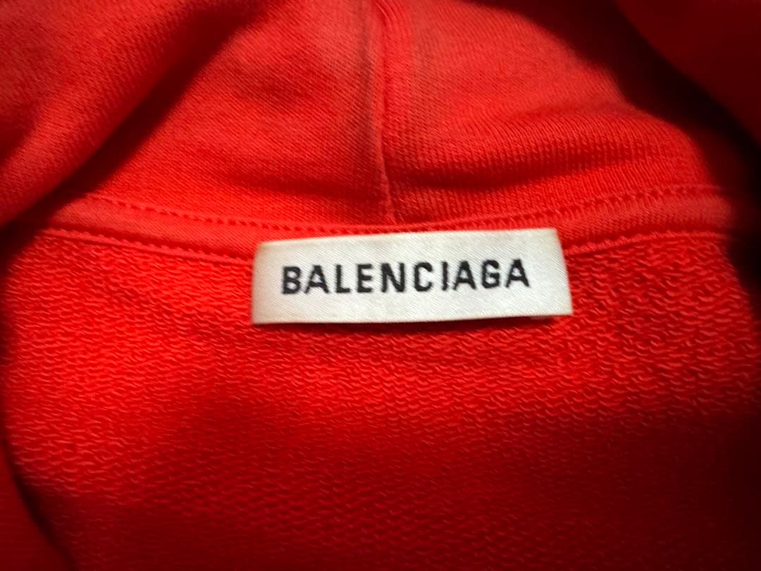 BALENCIAGA Archetype Logo Hoodie, Size XS, Red #QY85XV