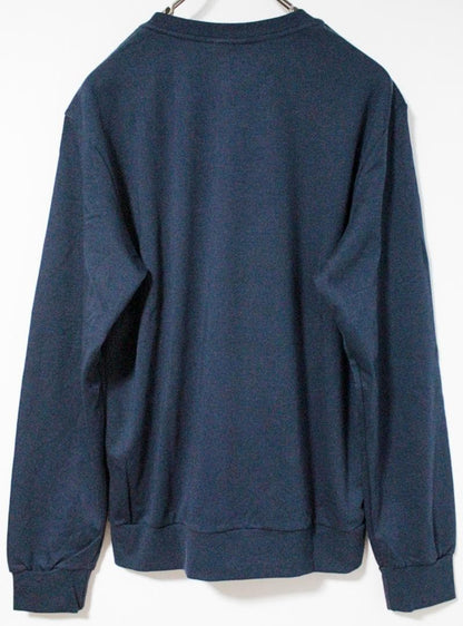 Emporio Armani Eagle Embroidered Long Sleeve Top and Pants, Navy Blue, S #QYETKY