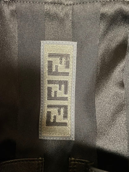 FENDI Pecan 7VZ056 Backpack Black Yellow Leather #QY7XXM