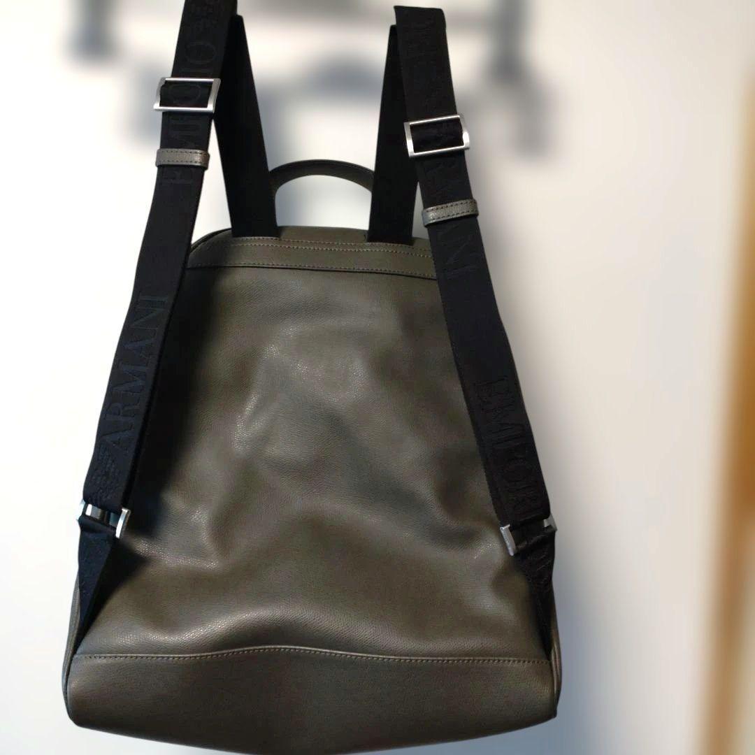 EMPORIO ARMANI backpack, all leather, made in Italy Navy #QY1AQG