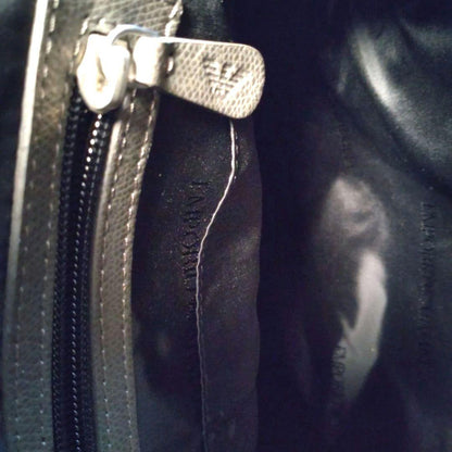 EMPORIO ARMANI backpack, all leather, made in Italy Navy #QY1AQG