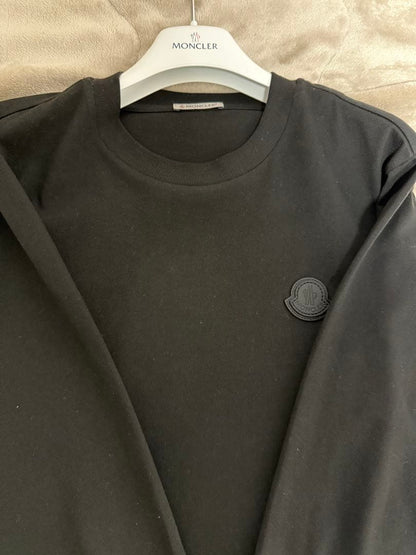Moncler black long-sleeved T-shirt #QY6WDB