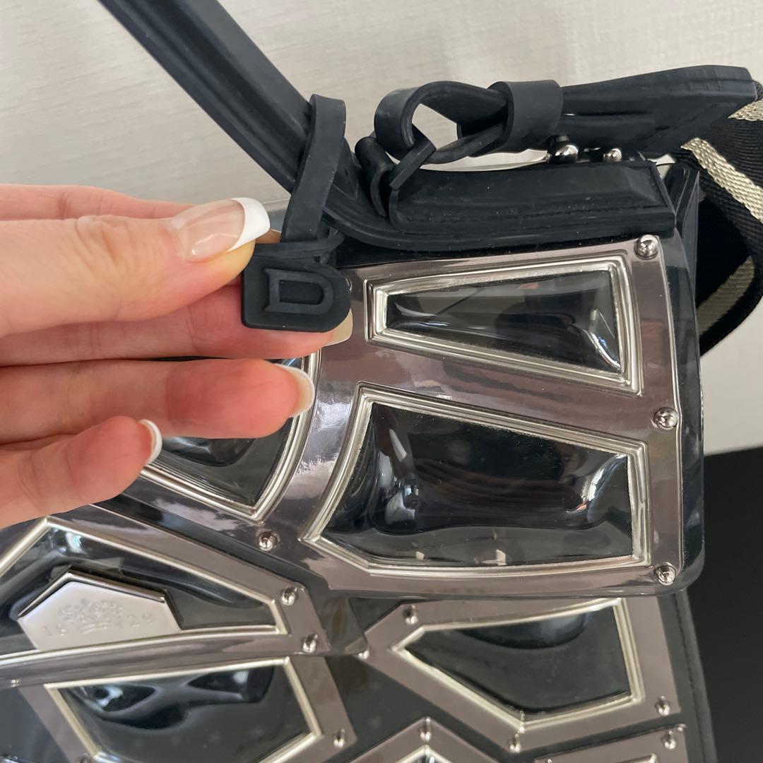 Delvaux Tempete PVC Clear Silver Shoulder Bag Italy #QYD517