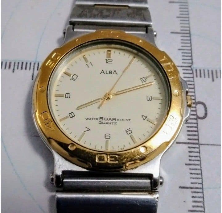 Rare Item Showa Retro Alba Morioka Tokei Wristwatch V801-0300 #PG01FS
