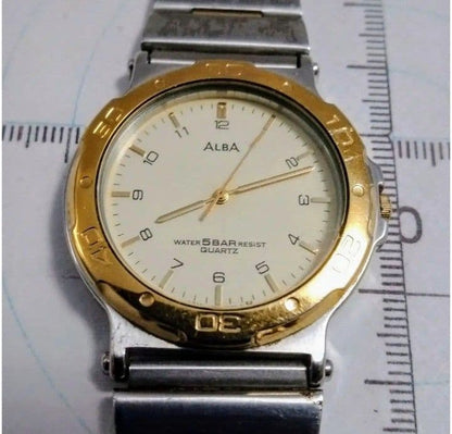 Rare Item Showa Retro Alba Morioka Tokei Wristwatch V801-0300 #PG01FS