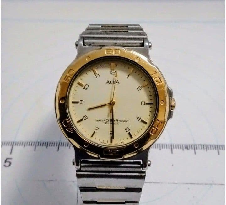 Rare Item Showa Retro Alba Morioka Tokei Wristwatch V801-0300 #PG01FS