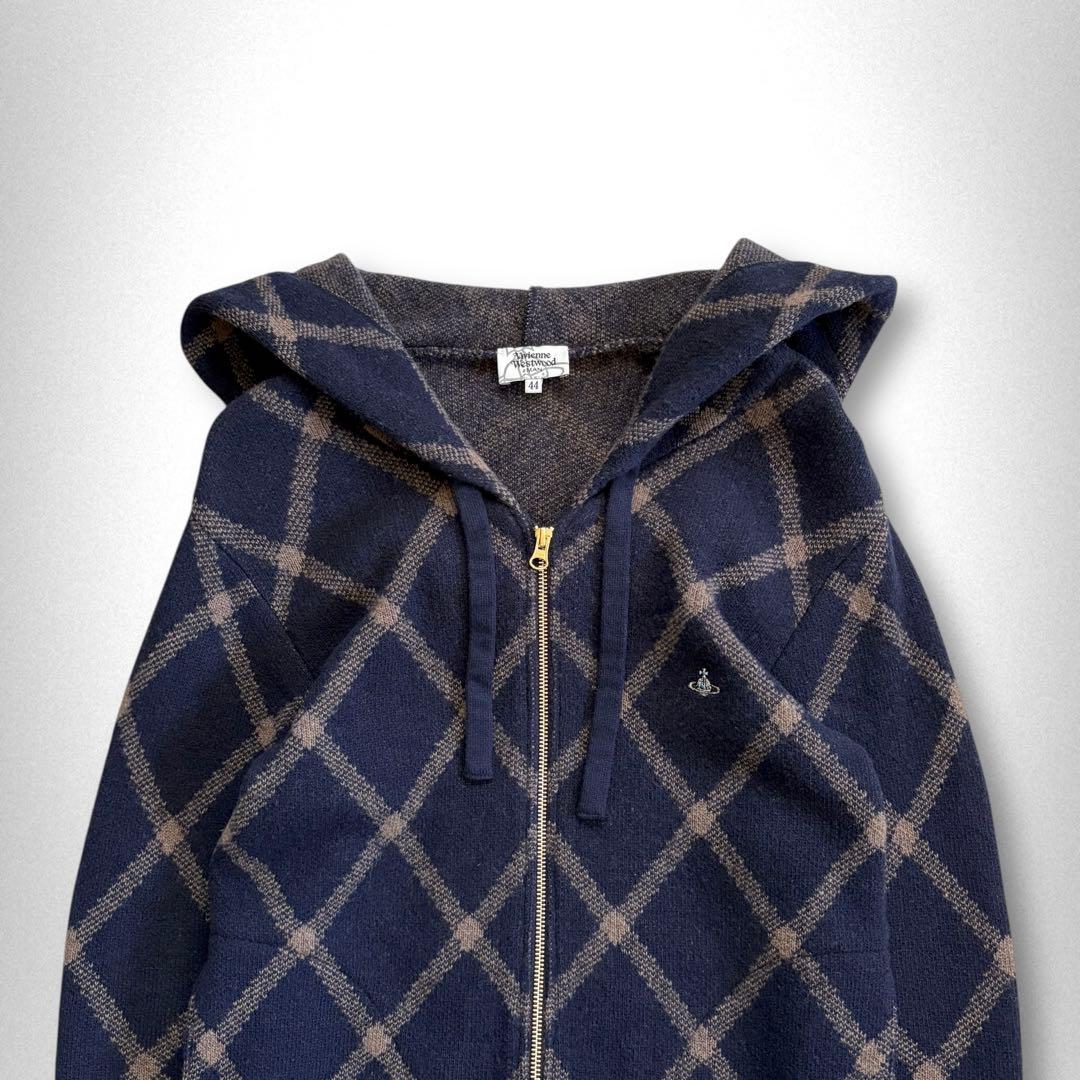 Vivienne Westwood Diamond Orb Embroidered Knit Hoodie #QY1Q40
