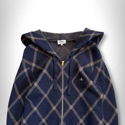 Vivienne Westwood Diamond Orb Embroidered Knit Hoodie #QY1Q40