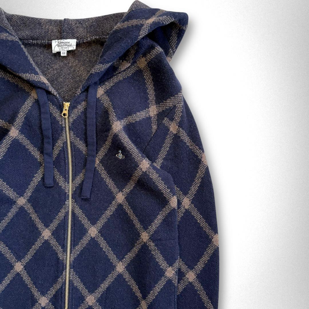 Vivienne Westwood Diamond Orb Embroidered Knit Hoodie #QY1Q40