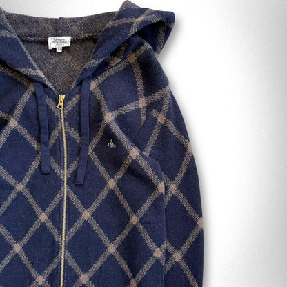 Vivienne Westwood Diamond Orb Embroidered Knit Hoodie #QY1Q40