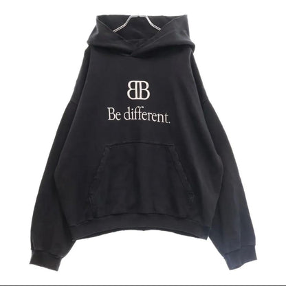 BALENCIAGA be different Hoodie M Black #QY60T5