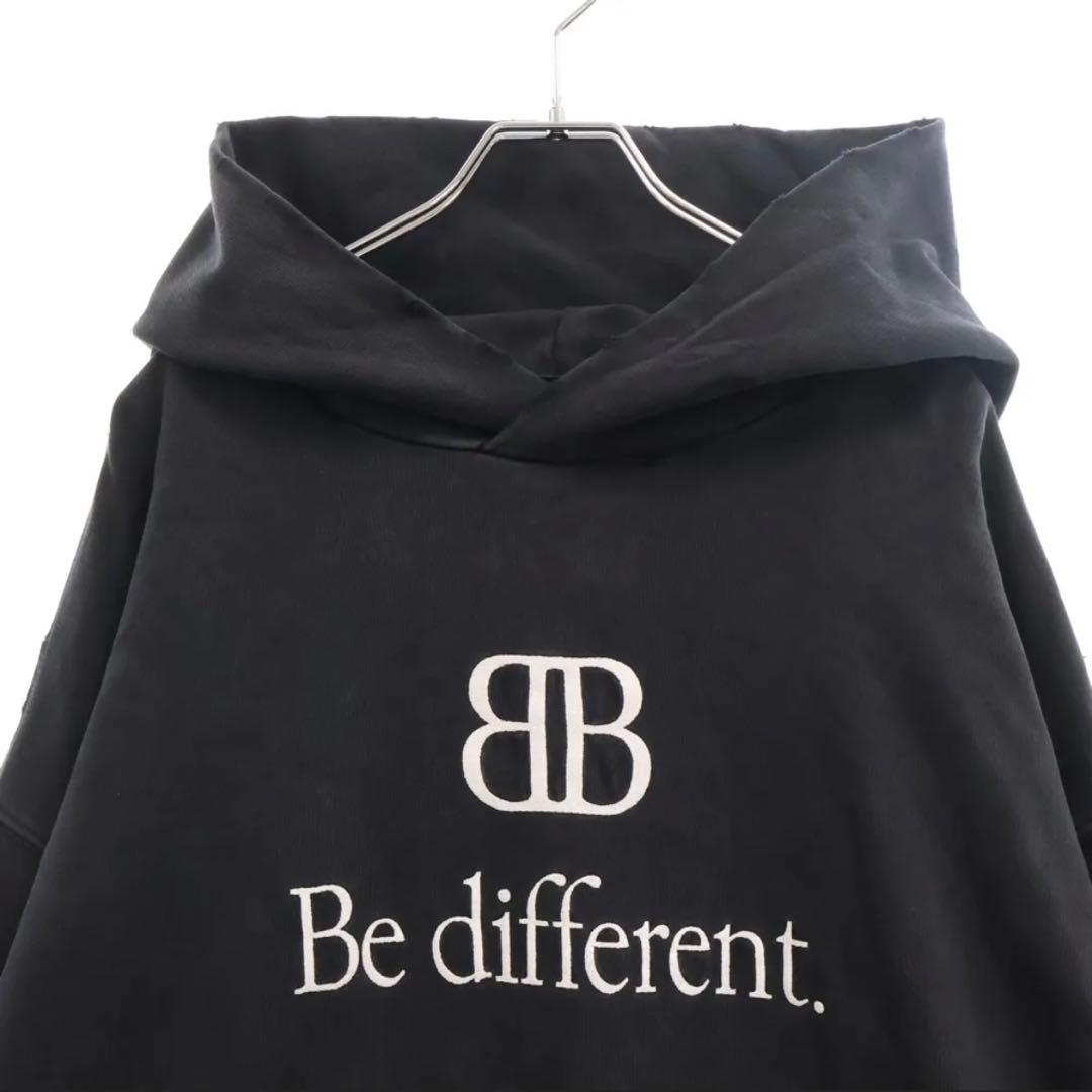 BALENCIAGA be different Hoodie M Black #QY60T5