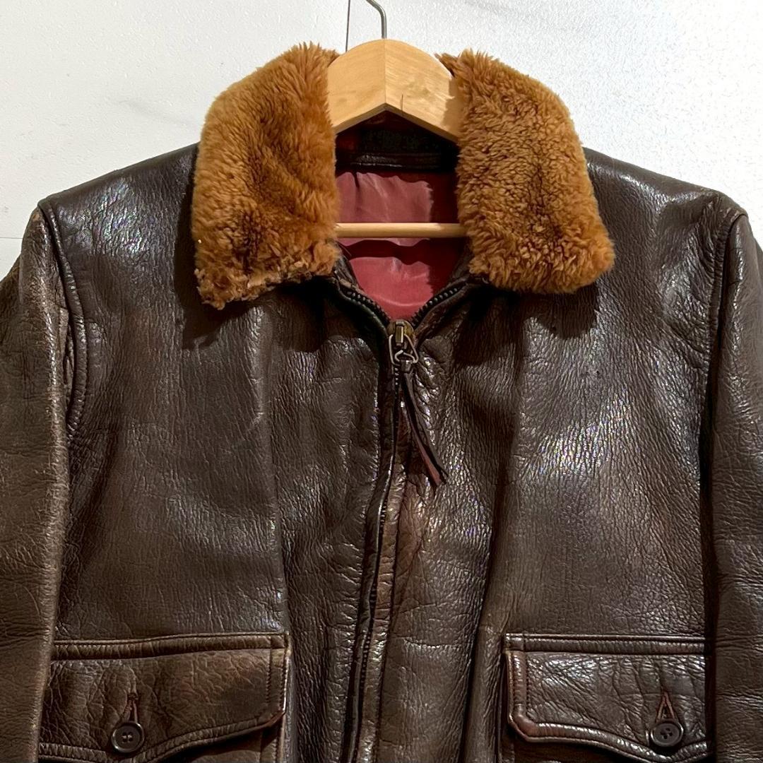 Authentic 1940s M422A Leather Flight Jacket in Shearling by FRIED #QYIV73