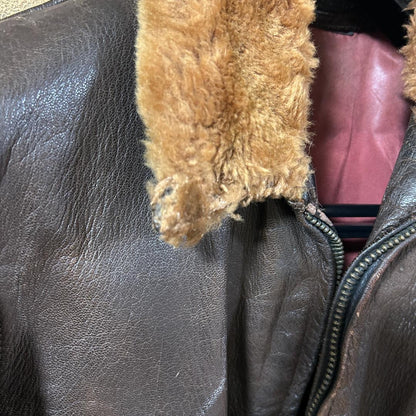 Authentic 1940s M422A Leather Flight Jacket in Shearling by FRIED #QYIV73
